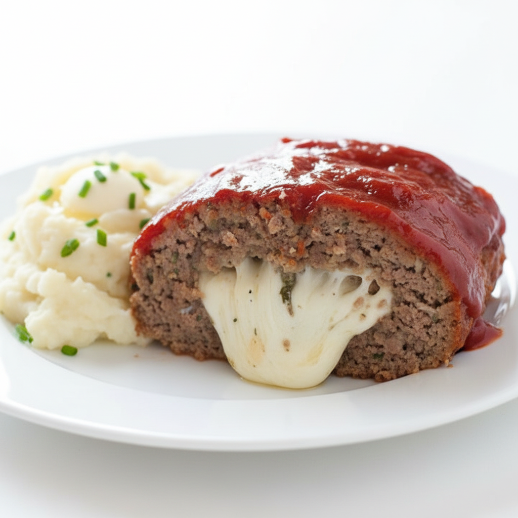 Mozzarella Stuffed Meatloaf