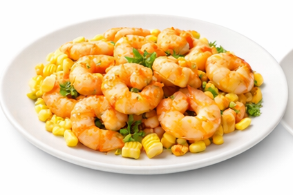 Sweet Corn & Old Bay Shrimp — summer shrimp with corn and Old Bay seasoning

