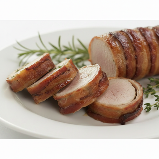 Bacon Wrapped Pork Tenderloin - no green filling