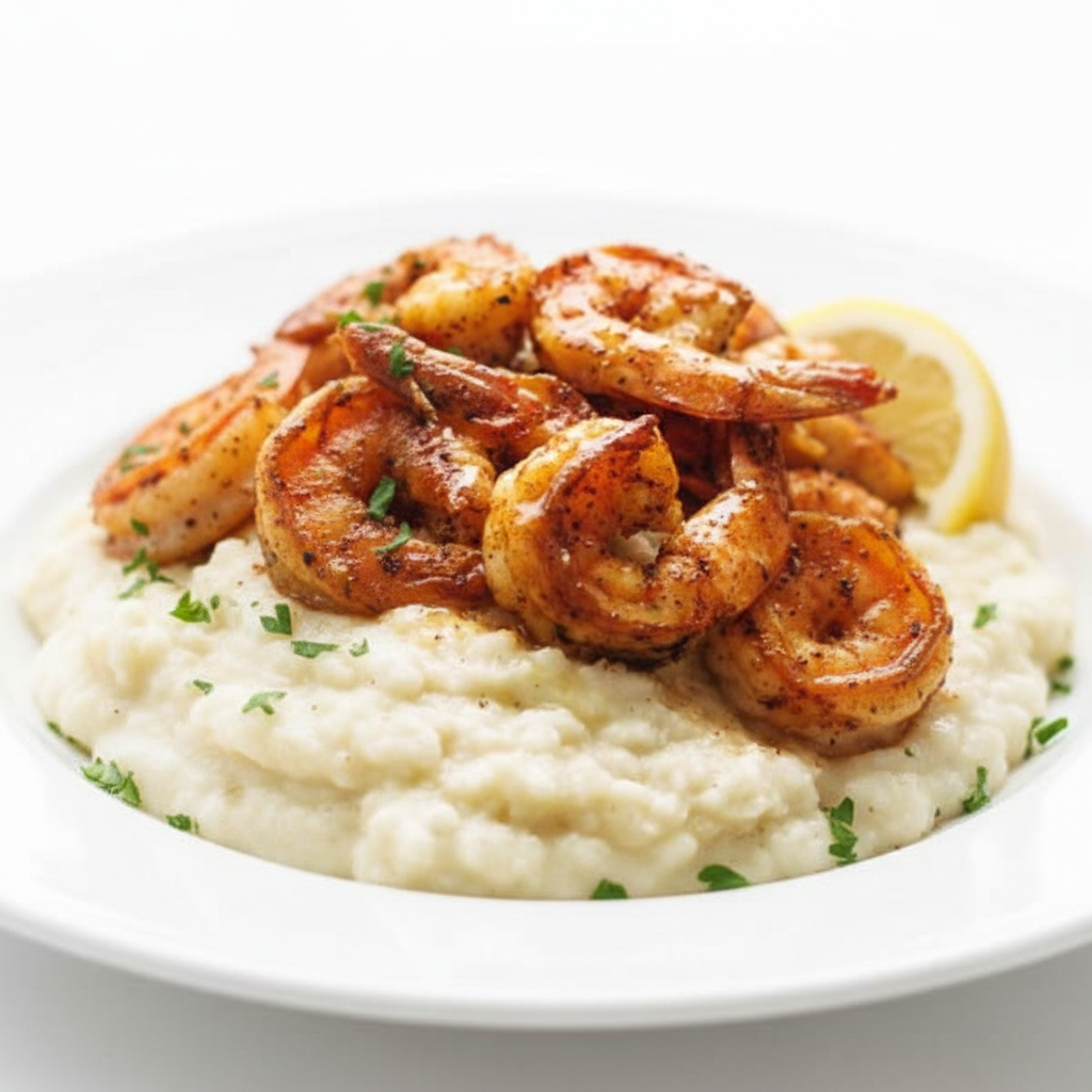 Cajun Shrimp and Cauliflower Mash