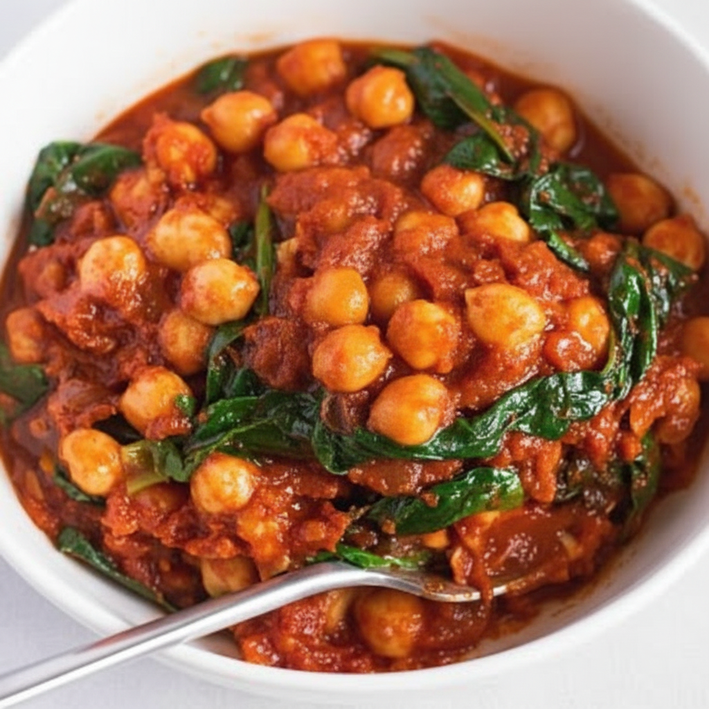 Chickpea Spinach Stew - no nuts
