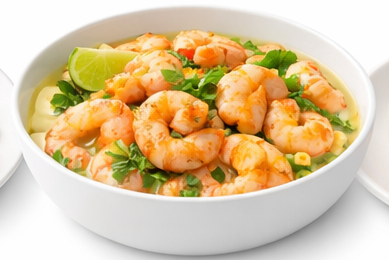 Coconut-Lime Shrimp — citrus and coconut shrimp entrée


