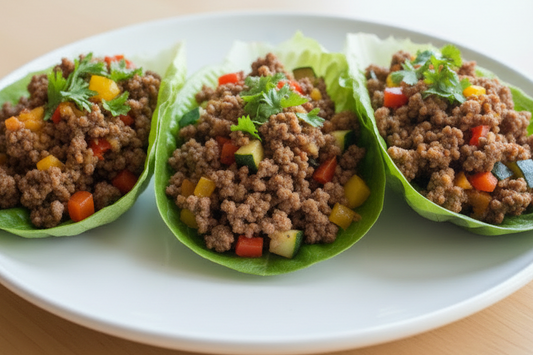 Lemon-Garlic Beef Lettuce Wraps — light summer beef lettuce wraps

