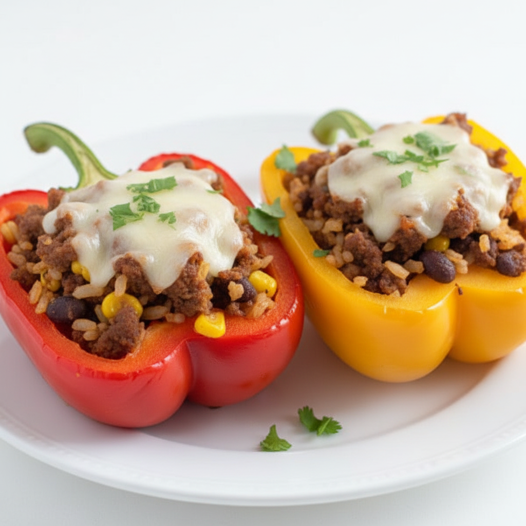 Mexican Chipotle Beef Stuffed Peppers