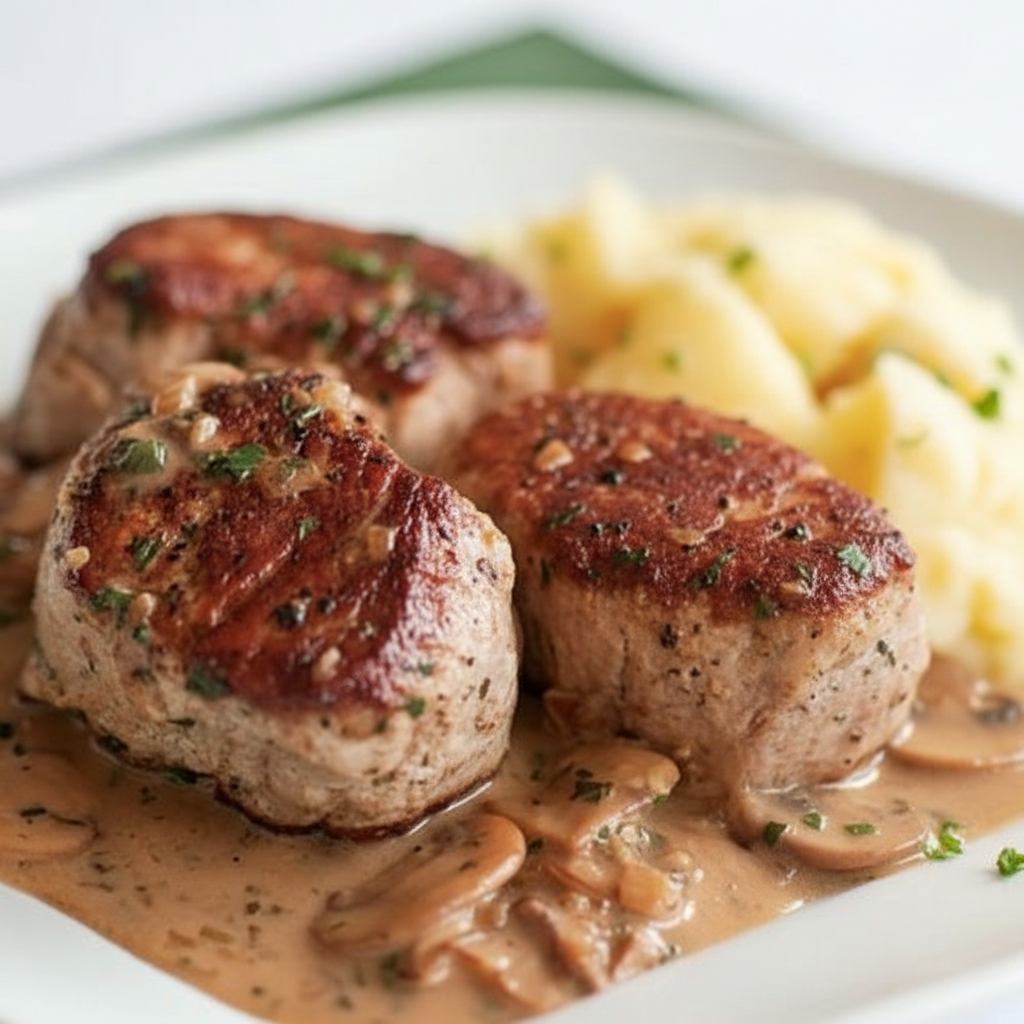 Pork Medallions in Marsala Sauce