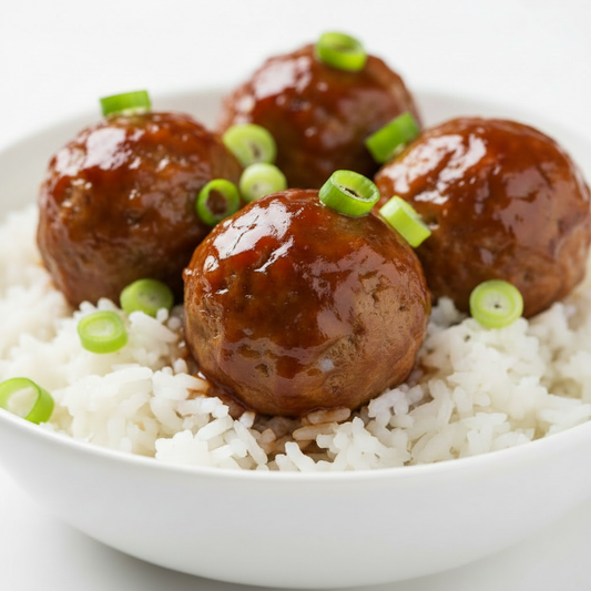 Teriyaki Glazed Meatballs - no sesame seeds