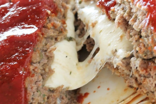 Mozzarella Stuffed Turkey Meatloaf