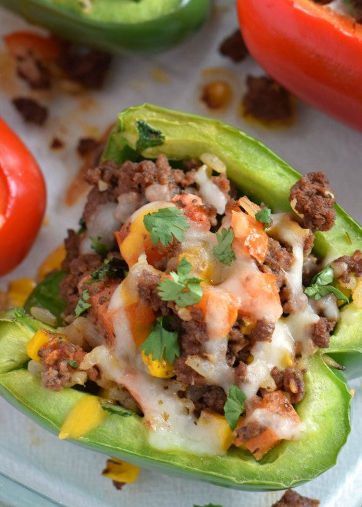 Mexican Chipotle Beef Stuffed Peppers
