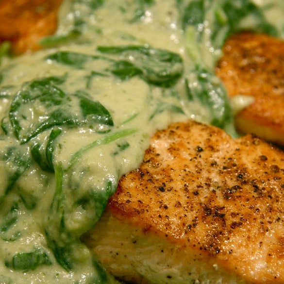 Salmon W/ Creamed Spinach