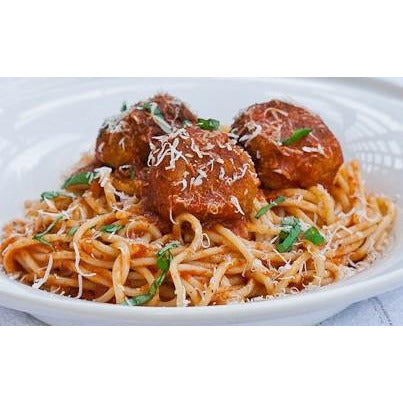Spaghetti and Chicken Meatballs